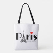 Entwurf Eiffelturm Paris Tasche (Rückseite)