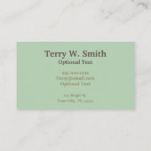 Entwurf einer Business-Karte Visitenkarte (Rückseite)