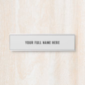 Entwurf einer eigenen Vorlage für das Türsignieren Türschild (Vorderseite )