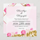 Entwurf einer Einladungskarte für Hochzeiten Einladung (Vorne/Hinten)