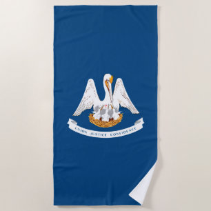 Entwurf einer Louisiana-Staatsflagge Strandtuch