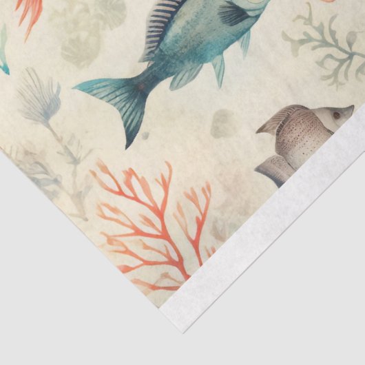 Entwurf einer Meeresreihe 5 Seidenpapier (Ausschnitt)