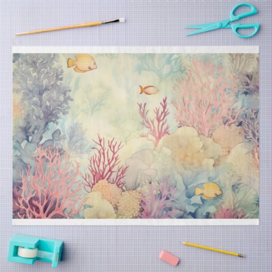 Entwurf einer Seebranche 1 Seidenpapier (Basteln)