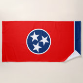 Entwurf einer Tennessee-Staatsflagge Strandtuch (Vorderseite)