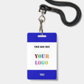 Entwurf einer Vorlage für das eigene Logo oder Fot Ausweis (Vorderseite mit Lanyard)