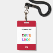 Entwurf einer Vorlage für das eigene Logo oder Fot Ausweis (Rückseite mit Lanyard)