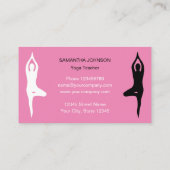 Entwurf einer Yoga-Visitenkarte Visitenkarte (Rückseite)