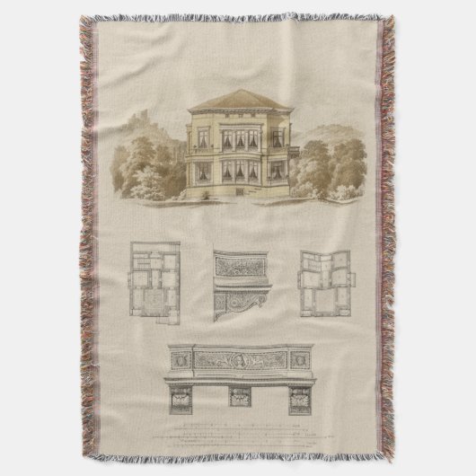 Entwurf eines Anwesens mit Innenplänen Decke (Vorderseite Vertikal)