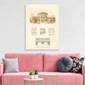 Entwurf eines Anwesens mit Innenplänen Leinwanddruck (Insitu (Wohnzimmer))