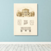 Entwurf eines Anwesens mit Innenplänen Leinwanddruck (Insitu (Holzboden))