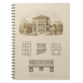 Entwurf eines Anwesens mit Innenplänen Notizblock (Vorderseite)