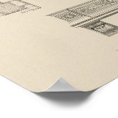 Entwurf eines Anwesens mit Innenplänen Poster (Ecke)