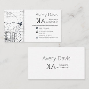 Entwurf eines Bauingenieurs für moderne Architektu Visitenkarte