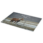 Entwurf eines belgischen Pferdes in Paddock Cuttin Schneidebrett (Ecke)