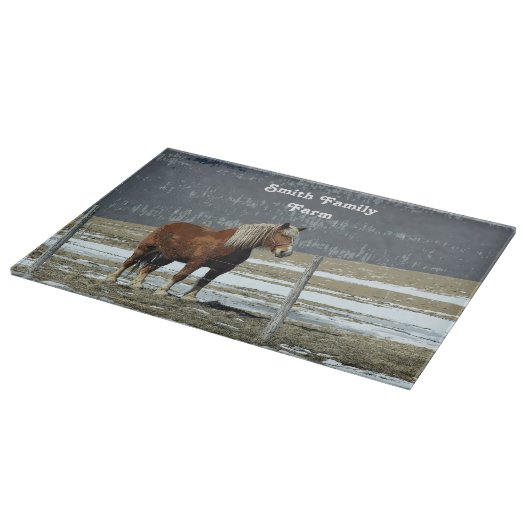 Entwurf eines belgischen Pferdes in Paddock Cuttin Schneidebrett (Ecke)