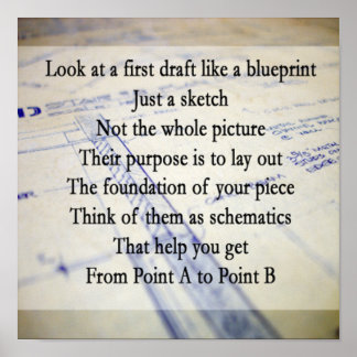 Entwurf eines Blueprints-Posters Poster