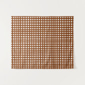 Entwurf eines braunen Quadratmaschengitters Wandteppich (Vorderseite (Horizontal))