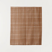 Entwurf eines braunen Quadratmaschengitters Wandteppich (Vorderseite)