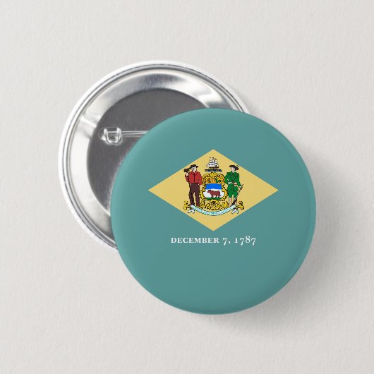 Entwurf eines Delaware-Staatsflagges Button (Vorne & Hinten)