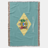 Entwurf eines Delaware-Staatsflagges Decke (Vorderseite Vertikal)