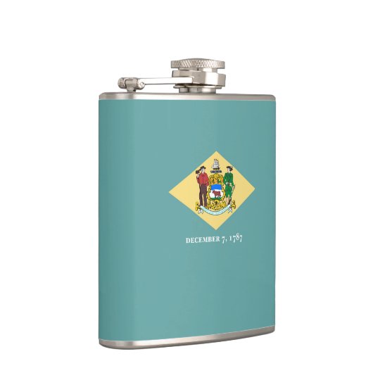 Entwurf eines Delaware-Staatsflagges Flachmann (Rechts)