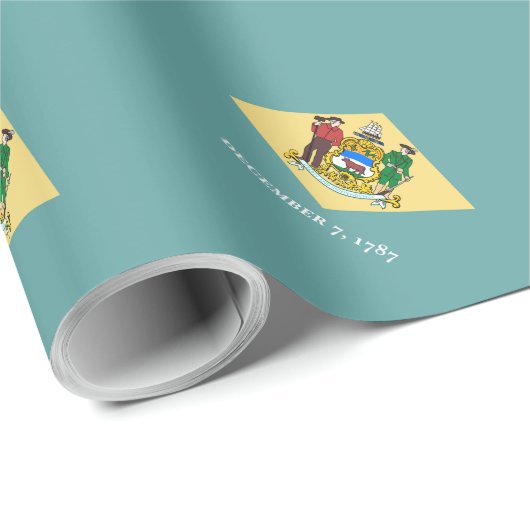 Entwurf eines Delaware-Staatsflagges Geschenkpapier (Rolleneckpunkt)