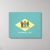 Entwurf eines Delaware-Staatsflagges Leinwanddruck (Vorderseite)