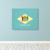 Entwurf eines Delaware-Staatsflagges Leinwanddruck (Insitu (Holzboden))