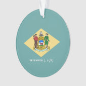 Entwurf eines Delaware-Staatsflagges Ornament (Vorderseite)