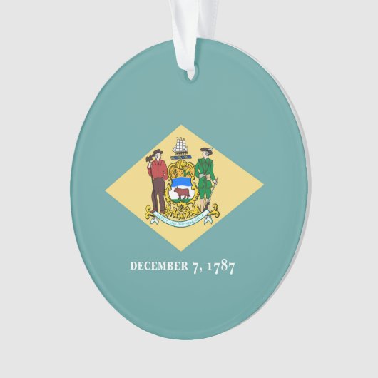 Entwurf eines Delaware-Staatsflagges Ornament (Vorderseite)
