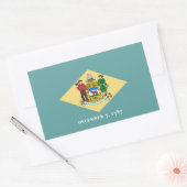 Entwurf eines Delaware-Staatsflagges Rechteckiger Aufkleber (Umschlag)