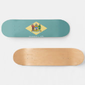 Entwurf eines Delaware-Staatsflagges Skateboard (Horizontal)