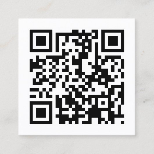 Entwurf eines eigenen QR-Codes Quadratische Visitenkarte (Vorderseite)