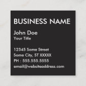 Entwurf eines eigenen QR-Codes Quadratische Visitenkarte (Rückseite)