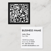Entwurf eines eigenen QR-Codes Quadratische Visitenkarte (Vorne/Hinten)