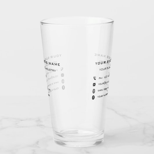 Entwurf eines eigenen Werbebeispiels für Unternehm Glas (Rechts)
