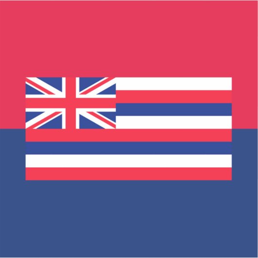 Entwurf eines Flaggenstaates in Hawaii Aufkleber (Vorderseite)