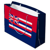 Entwurf eines Flaggenstaates in Hawaii Große Geschenktüte (Rückseite Schrägansicht)