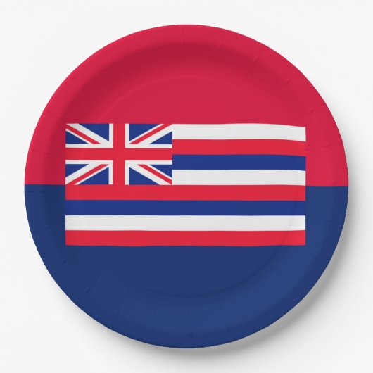 Entwurf eines Flaggenstaates in Hawaii Pappteller (Vorderseite)