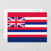 Entwurf eines Flaggenstaates in Hawaii Postkarte (Vorne/Hinten)