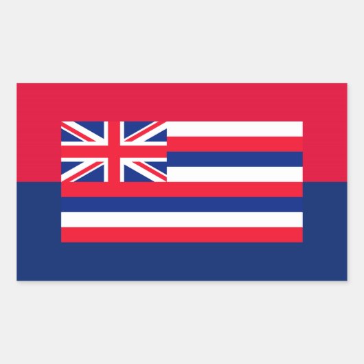 Entwurf eines Flaggenstaates in Hawaii Rechteckiger Aufkleber (Vorderseite)