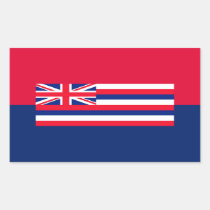 Entwurf eines Flaggenstaates in Hawaii Rechteckiger Aufkleber