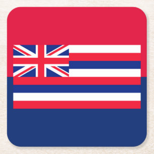 Entwurf eines Flaggenstaates in Hawaii Rechteckiger Pappuntersetzer