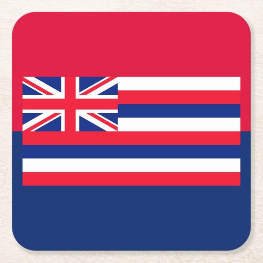 Entwurf eines Flaggenstaates in Hawaii Rechteckiger Pappuntersetzer (Vorderseite)