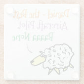 Entwurf eines Flugzeugglas-Untersetzer Glasuntersetzer (Rückseite)