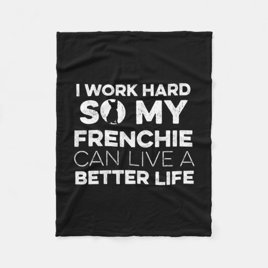 Entwurf eines französischen Bulldoggen-Eigentümers Fleecedecke (Vorderseite)