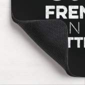 Entwurf eines französischen Bulldoggen-Eigentümers Mousepad (Ecke)