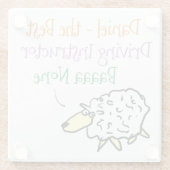 Entwurf eines Führerscheininstruktors Glasuntersetzer (Rückseite)