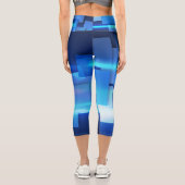 Entwurf eines geometrischen Mosaikquadrats Capri Leggings (Rückseite)