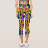 Entwurf eines geometrischen Mosaikquadrats Capri Leggings (Rückseite)